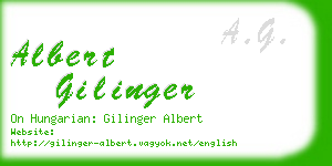 albert gilinger business card
